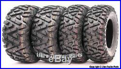 Set of 4 WANDA ATV/UTV Tires 24x8-12 Front & 24x9-11 Rear Solid Deep Tread