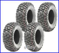Set of 4 WANDA ATV UTV Tires 26x9-12 26x9x12 6PR Deep Tread Sim to Big Horn