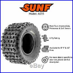 SunF 18x10-8 ATV Tires 18x10x8 MX XC Tubeless 6 PR A035 Set of 2