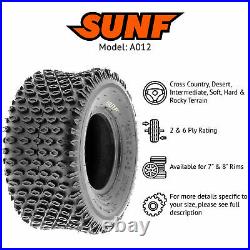 SunF 18x9.5-8 ATV Tires 18x9.5x8 Knobby Tubeless 6 PR A012 Set of 2