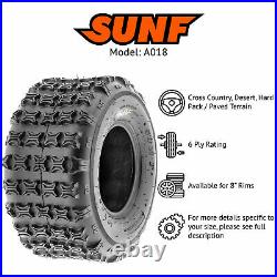 SunF 18x9.5-8 ATV Tires 18x9.5x8 X-Knob Tubeless 6 PR A018 Set of 2