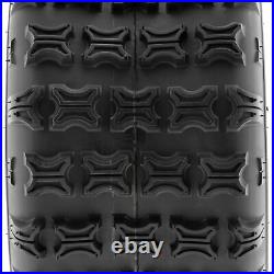 SunF 18x9.5-8 ATV Tires 18x9.5x8 X-Knob Tubeless 6 PR A018 Set of 2
