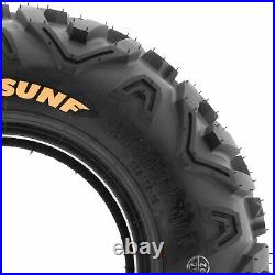 SunF 19x7-8 18x9.5-8 All Terrain ATV Tires 6 PR POWER II A051 Bundle