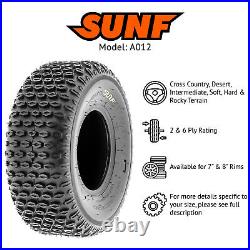 SunF 19x7-8 18x9.5-8 Light Weight ATV UTV Knobby Tire 2 PR A012 Bundle set