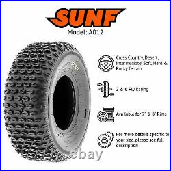 SunF 19x7-8 ATV Tires 19x7x8 Knobby Tubeless 2 PR A012 Set of 2