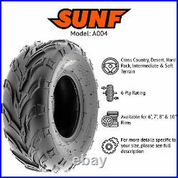 SunF 19x7-8 ATV Tires 19x7x8 Sport Tubeless 6 PR A004 Set of 2