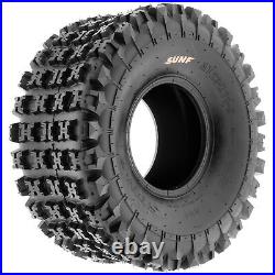 SunF 19x7-8 Front & 20x11-8 Rear ATV UTV Knobby Tires Tubeless 6PR A027 Bundle