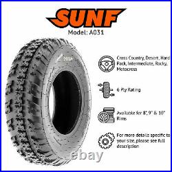 SunF 20x6-10 ATV Tires 20x6x10 Race Tubeless 6 PR A031 Set of 2