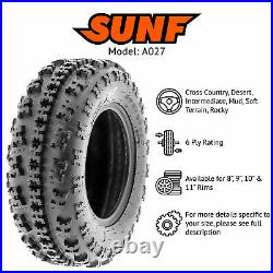 SunF 20x7-8 ATV Tires 20x7x8 All Terrain Tubeless 6 PR A027 Set of 2