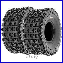 SunF 20x7-8 Front & 20x10-9 Rear Sport ATV UTV Knobby Tires 6 PR A027 Bundle