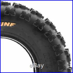 SunF 21x7-10 ATV Tires 21x7x10 AT Race Tubeless 6 PR A027 Set of 2
