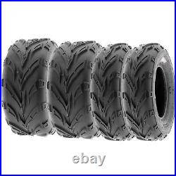 SunF 21x7-10 Front 22x10-10 Rear ATV UTV Tires Off Road Tubeless 6PR A004 Bundle