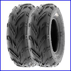 SunF 21x7-10 Front 22x10-10 Rear ATV UTV Tires Off Road Tubeless 6PR A004 Bundle