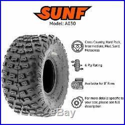 SunF 22x10-8 Rear ATV Tires 22x10x8 Knobby Tubeless 6 PR A030 Set of 2