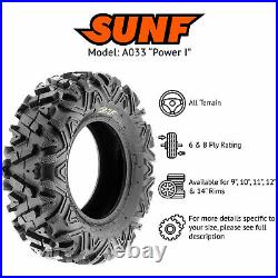 SunF 24x10-11 ATV UTV Tires 24x10x11 All Terrain 6 PR A033 POWER I Set of 2