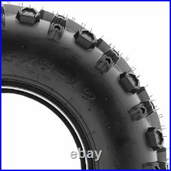 SunF 24x8-12 24x10-12 All Terrain ATV Tires 6 Ply Tubeless A041 Bundle