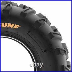 SunF 24x8-12 ATV UTV Tires 24x8x12 All Terrain Tubeless 6 PR A001 Set of 2