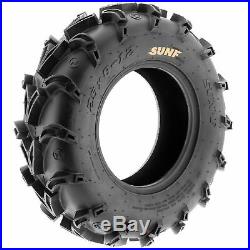 SunF 25x10-12 ATV UTV Tires 25x10x12 Mud Rear Tubeless 6 PR A050 Set of 2