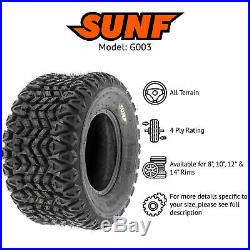 SunF 25x10-12 UTV ATV Tires 25x10x12 All Trail Tubeless 4 PR G003 Set of 2