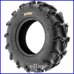 SunF 25x11-10 ATV UTV Tires 25x11x10 Mud Rear Tubeless 6 PR A050 Set of 2