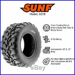 SunF 25x11-12 ATV UTV Tires 25x11x12 All Terrain Tubeless 6 PR A010 Set of 2