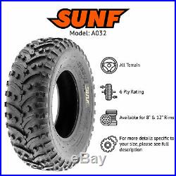 SunF 25x8-12 ATV UTV Tires 25x8x12 All Trail Tubeless 6 PR A032 Set of 2