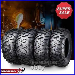 WANDA 24x8-11 & 24x10-11 UTV ATV Tires 6-Ply Full Set Bighorn Style Solid Tread