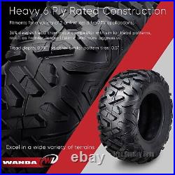 WANDA 24x8-11 & 24x10-11 UTV ATV Tires 6-Ply Full Set Bighorn Style Solid Tread