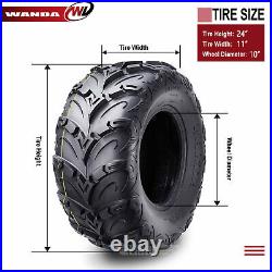 WANDA Premium 8 Ply ATV / UTV Tires 24x11-10 24x11.00-10 24x11x10 Mud Sling