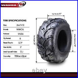 WANDA Premium 8 Ply ATV / UTV Tires 24x11-10 24x11x10 Mud Sling