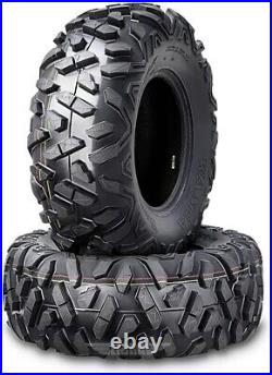 WANDA UTV ATV Tires 25x8-11 25x8x11 6-Ply Solid 20mm Tread, Set 2, 10415